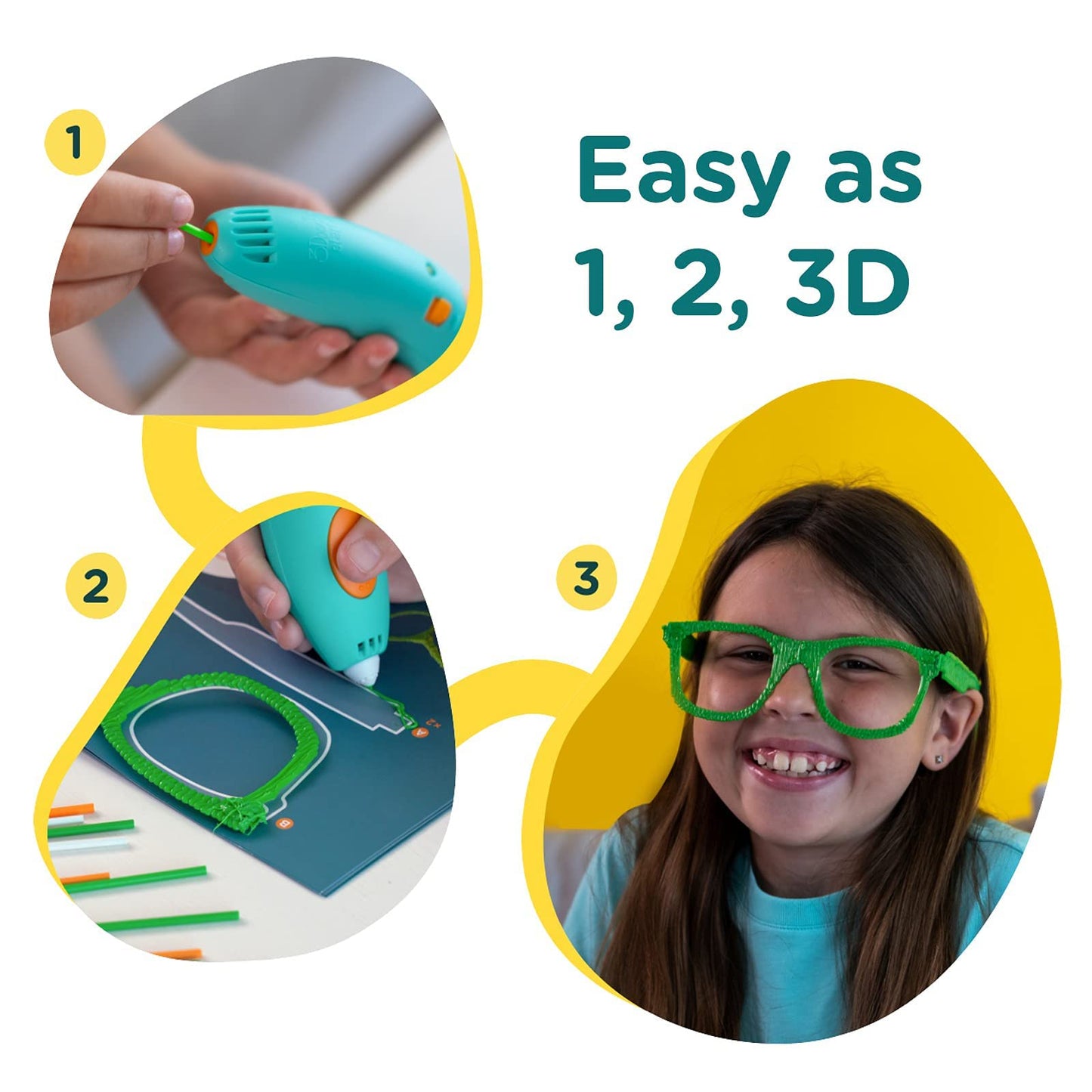 3Doodler Start+ 3D Pen Set for Kids, Easy to Use, Learn from Home Art Activity Set, Educational STEM Toy for Boys & Girls Ages 6+