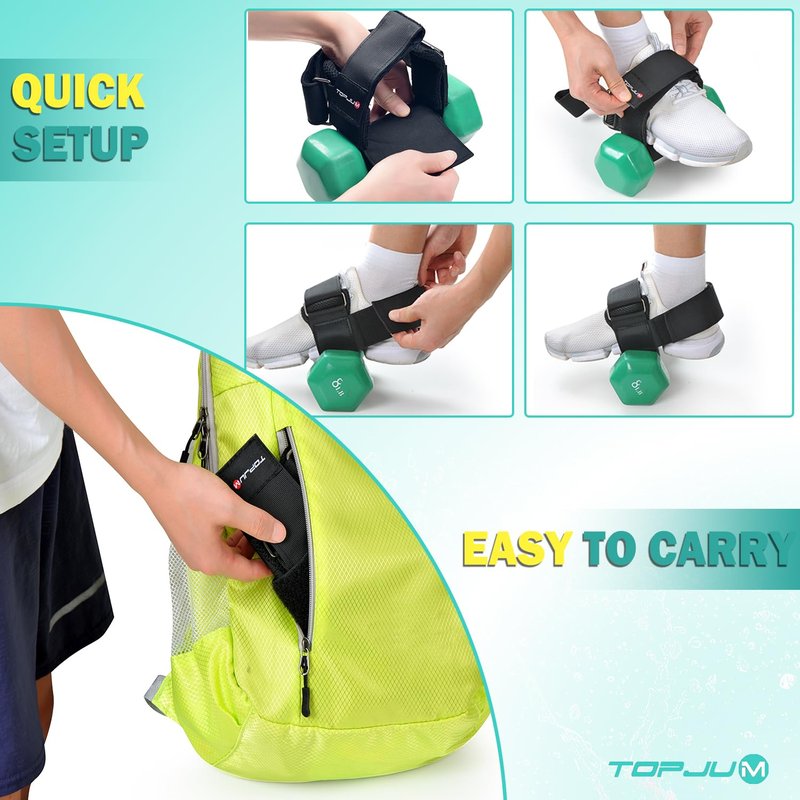 Original Dumbbell Foot Attachment, Tibialis Trainer, Adjustable Ankle Weights, Ankle Straps for Weight Lifting, Leg Workouts at Home for Hip, Shin Splint, Hamstring Curls, Leg extensions, Kettlebell Converstion Tool