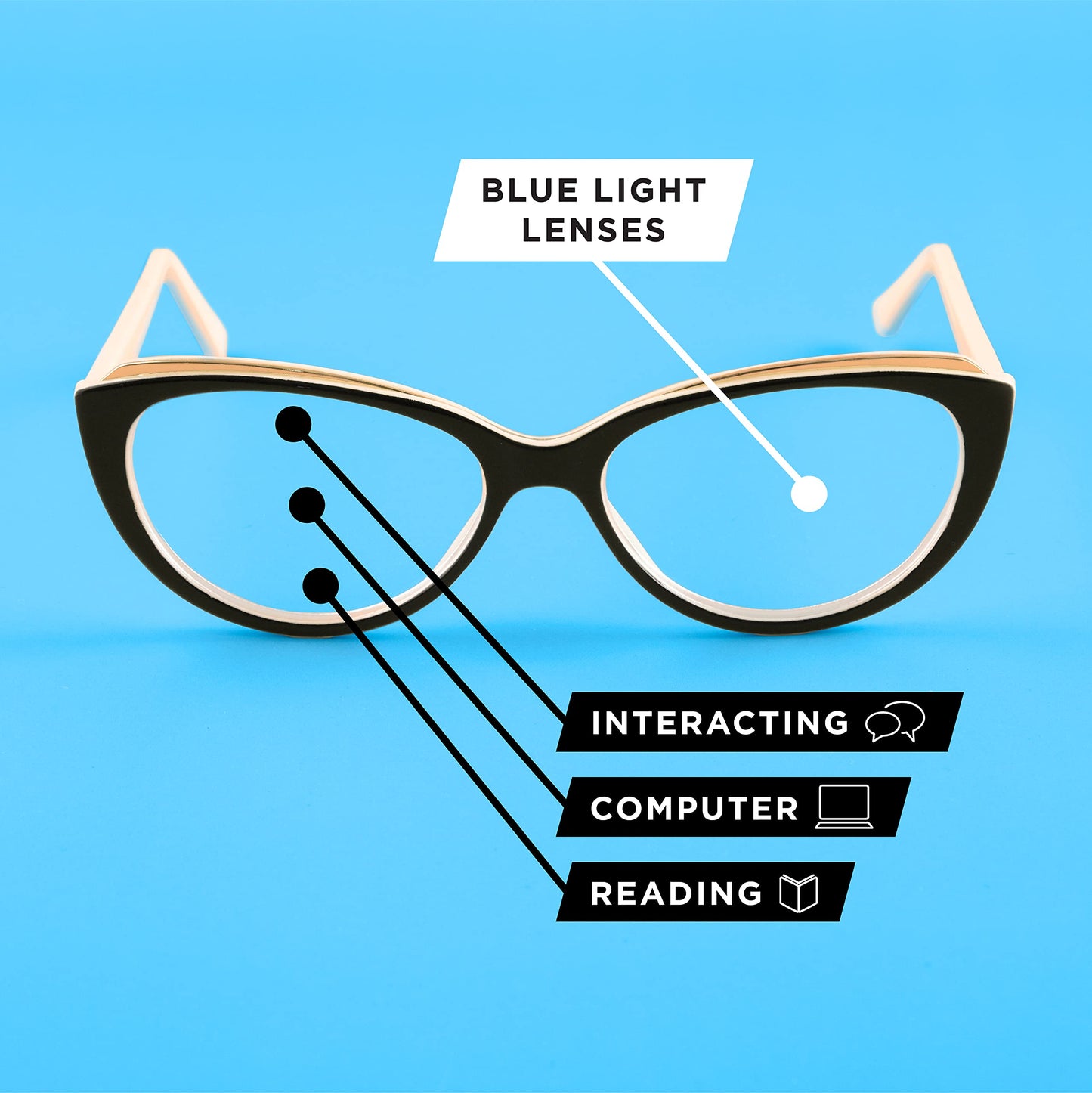 Foster Grant Sofia Vergara X Women S Linda Blue Light Multi Focus™ Glasses Reading, Berry, 52mm US