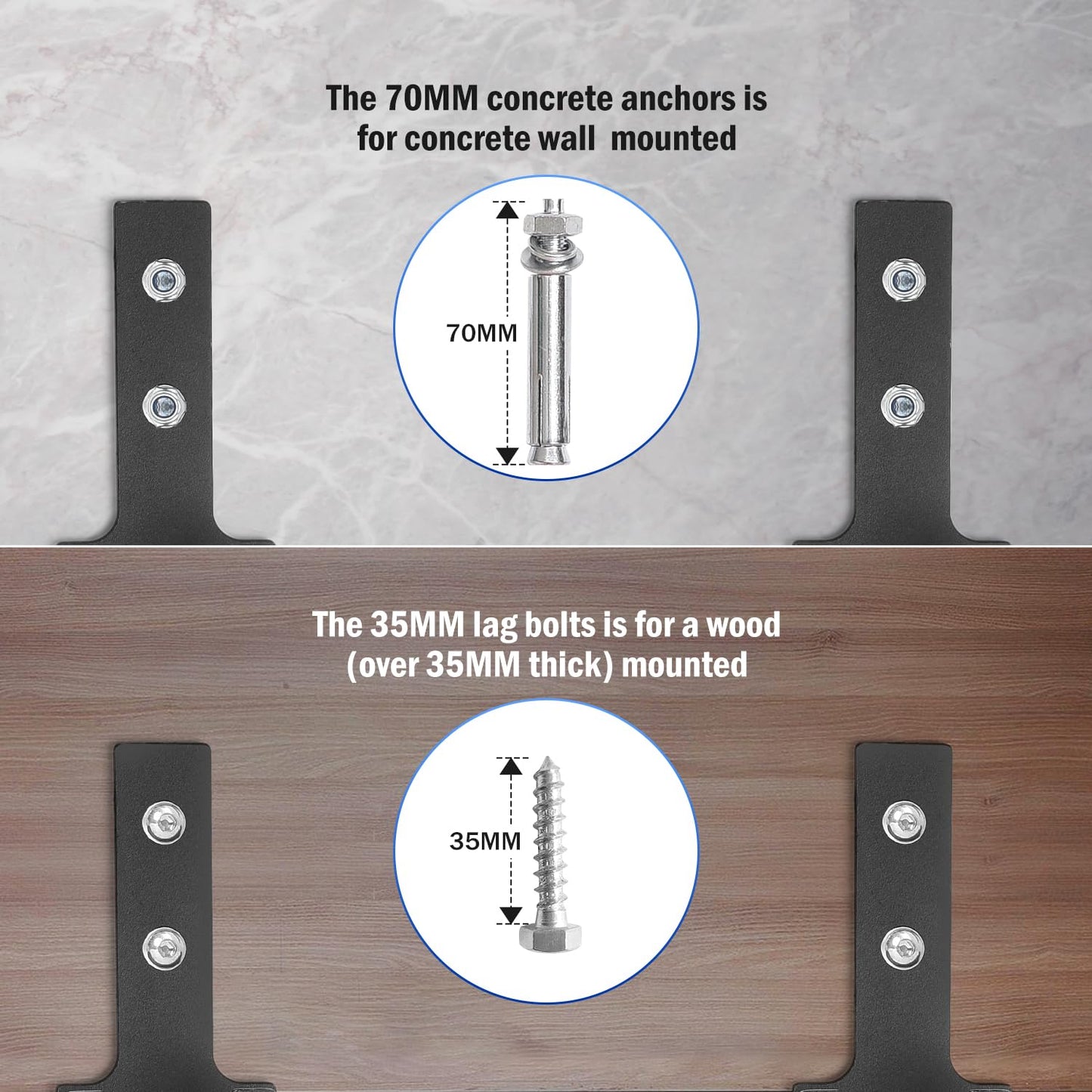 Joist Mount Pull Up Bar, Beam Mounted Chin Up Bar for Home Gym With Wood Mount and Wall Mount Screws