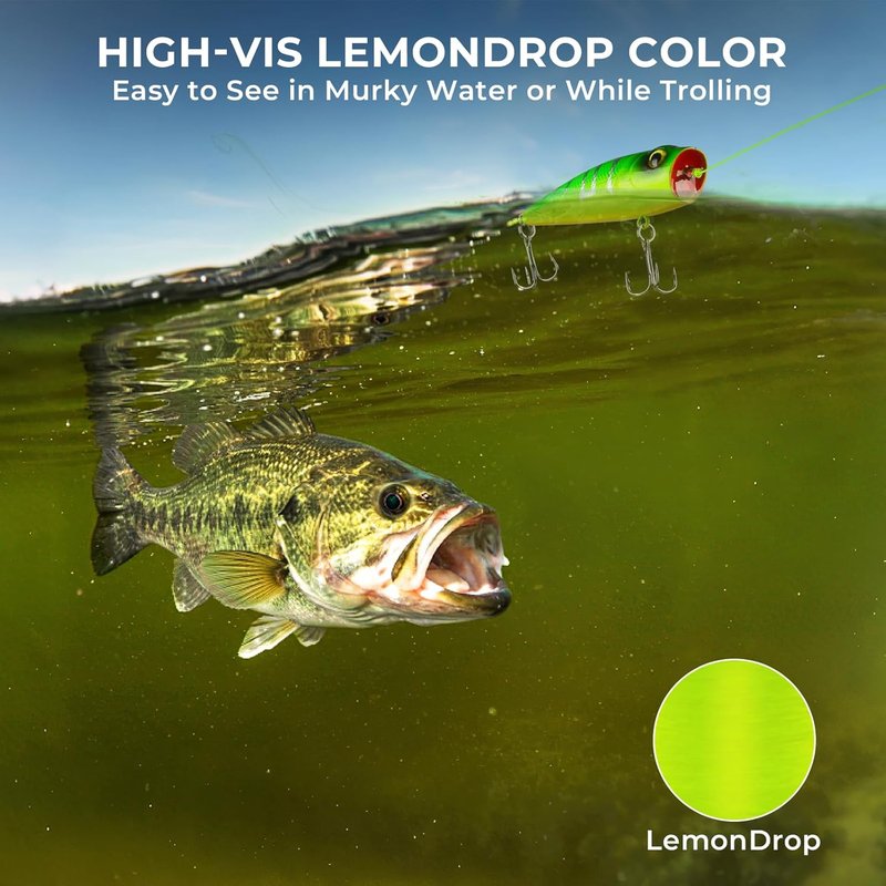 KastKing Destron Monofilament Fishing Line - High Strength, Low Memory, Advanced Polymer Coating | Fresh & Saltwater Use