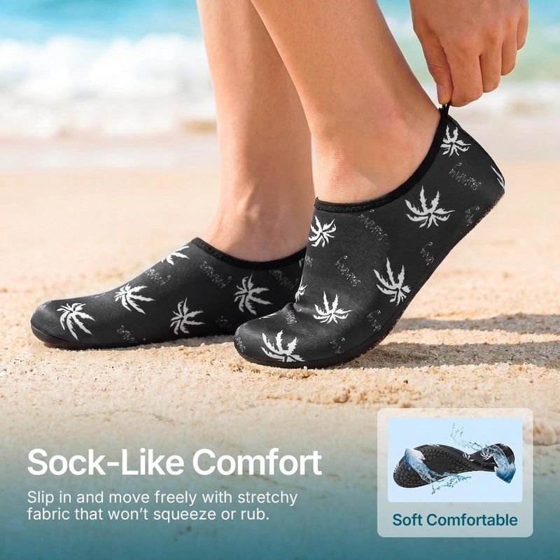Water Shoes for Women Men Quick-Dry Aqua Socks Swim Beach Barefoot Yoga Exercise Wear Sport Accessories Pool Camping Must Haves Adult Youth Size 5-6Women/4-5Men