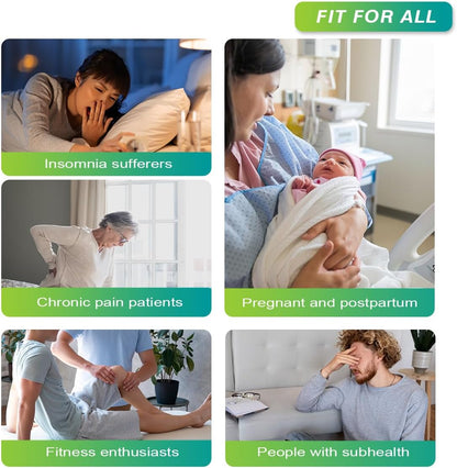 Grounding Pillowcase Queen Conductive Grounding Mat with 15ft Grounding Cord 20x30in Sleep Therapy Relieve Stress Increase Energy Gray