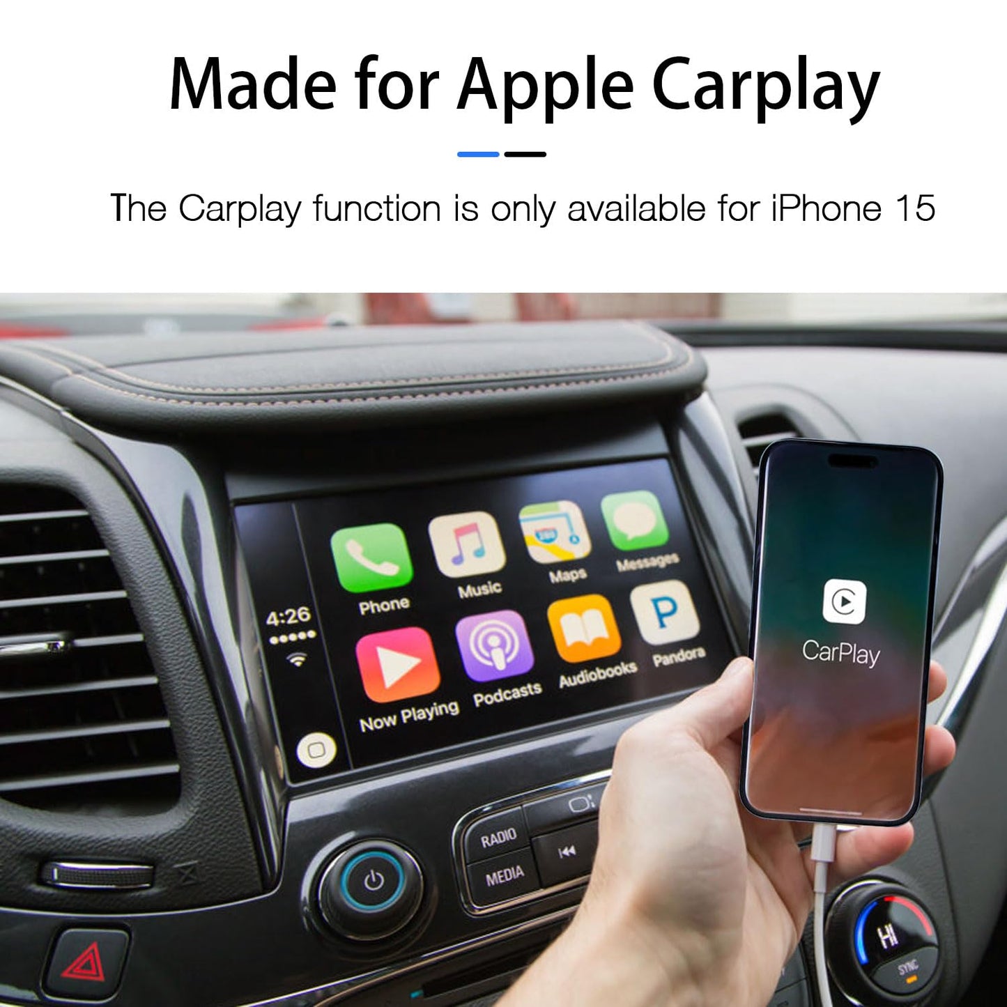 Car Carplay Cable for iPhone 17 16 15 Charger Cord,3/3/6/6FT USB A to USB C Cable for iPhone 17 Pro Max/16 Pro/15 Plus Charger,USB C Car Charger for Apple 17 Air/16 Pro Max/16e/15/iPad Pro