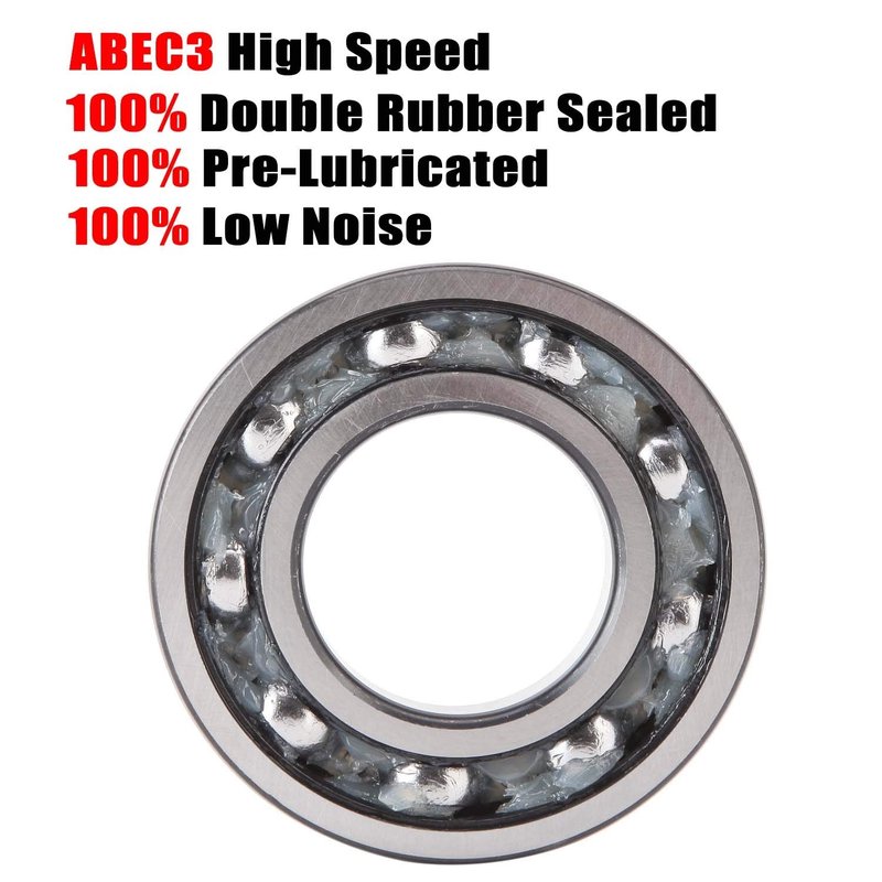 Donepart 608-2RS Bearings 20 Pack, 8x22x7mm Double Rubber Sealed Pre-Lubricated Ball Bearings C3, for 3D Printer, Roller Skate, Electric Motor, Fidget Spinner, Scooter