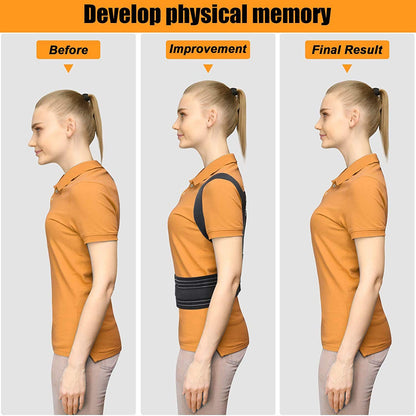 Aollop Posture Corrector for Women and Men - Back Brace Back Support Belt with Breathable, Fully Adjustable Straightener, Improve Lumbar Support Belt Lower Back Pain Relief (L, 31'-52')