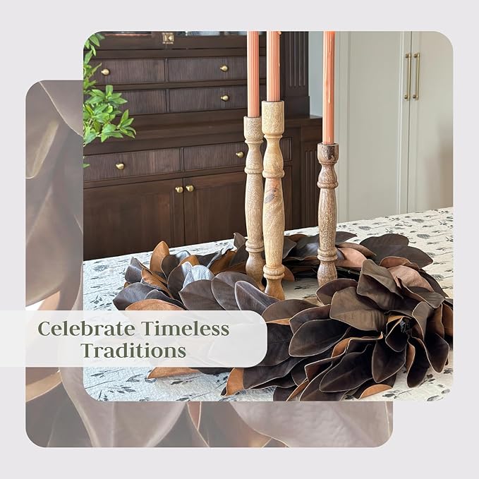 CG Hunter Holiday Collection Faux Wreath, Premium Artificial Indoor and Outdoor Large 30" Magnolia Leaf Christmas Wreath, Christmas Decorations and Holiday Greenery