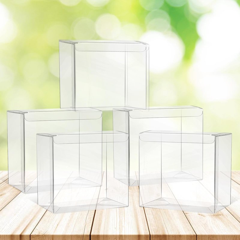 HTRYBNES Clear PKMN Booster Box Protector Case, 5 Pack PET Plastic Display Cases for Sealed Booster Boxes – PET Protective Storage for Collectors – 0.5mm Thick (5.47x3.26x4.88 inch)