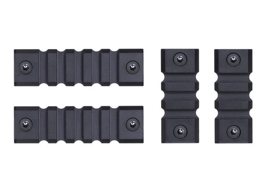 Monstrum Aluminum Picatinny Rail | Compatible with M-LOK | Includes Two 2-inch and Two 3-inch Sections | Black