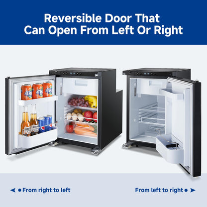 BODEGA [Upgraded 12 Volt Refrigerator, RV Refrigerator APP Control, 45L(1.6cu.ft) RV Fridge and Freezer, Electric Cooler with Lock, (-4℉-46℉) Fridge freezer 12/24V DC for Truck, RV, Camping, Travel