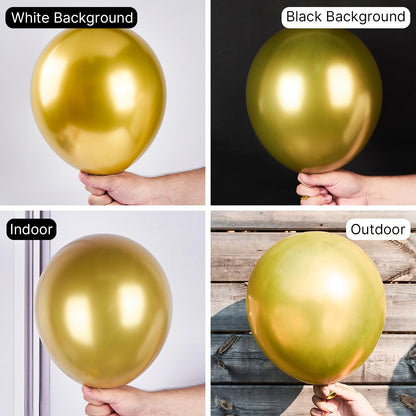 PartyWoo Gold Balloons 50pcs 12 Inch Gold Latex Helium Balloons for Birthday Wedding Anniversary Baby Shower Graduation Bachelorette Retirement Engagement Tea Casino Disco Party Decorations Gold-G101