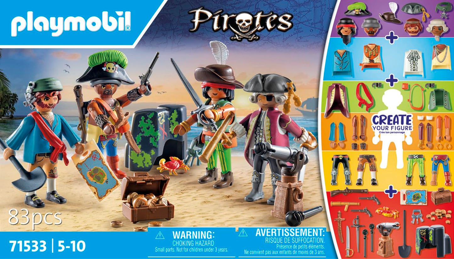 Playmobil 71533 My Figures: Pirates, figures collection, fun imaginative role-play, playsets suitable for children ages 4+