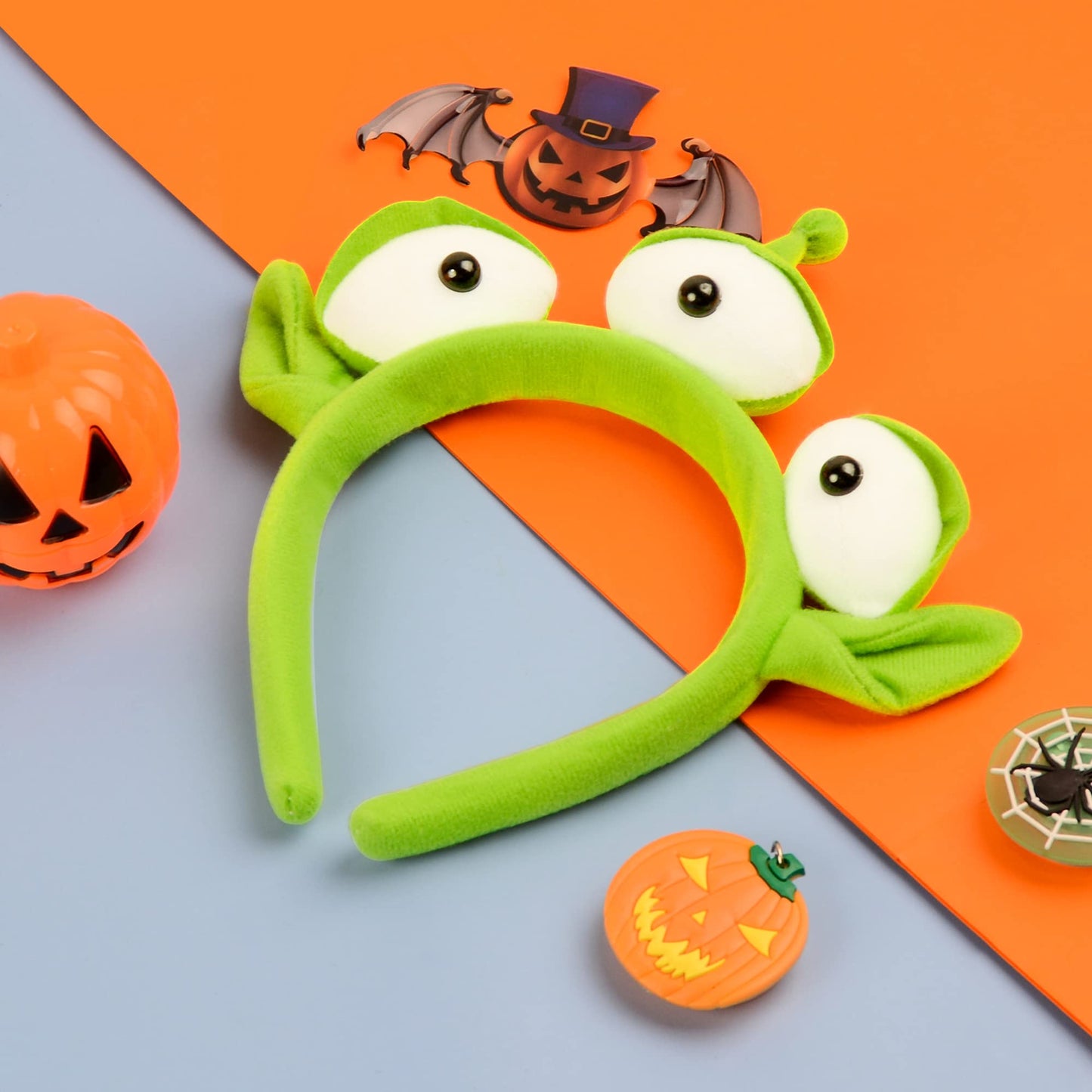 U-Zomir Halloween Headband, Alien Plush Headband for Kids and Adults, Costume Accessories for Theme Party Cosplay and Halloween