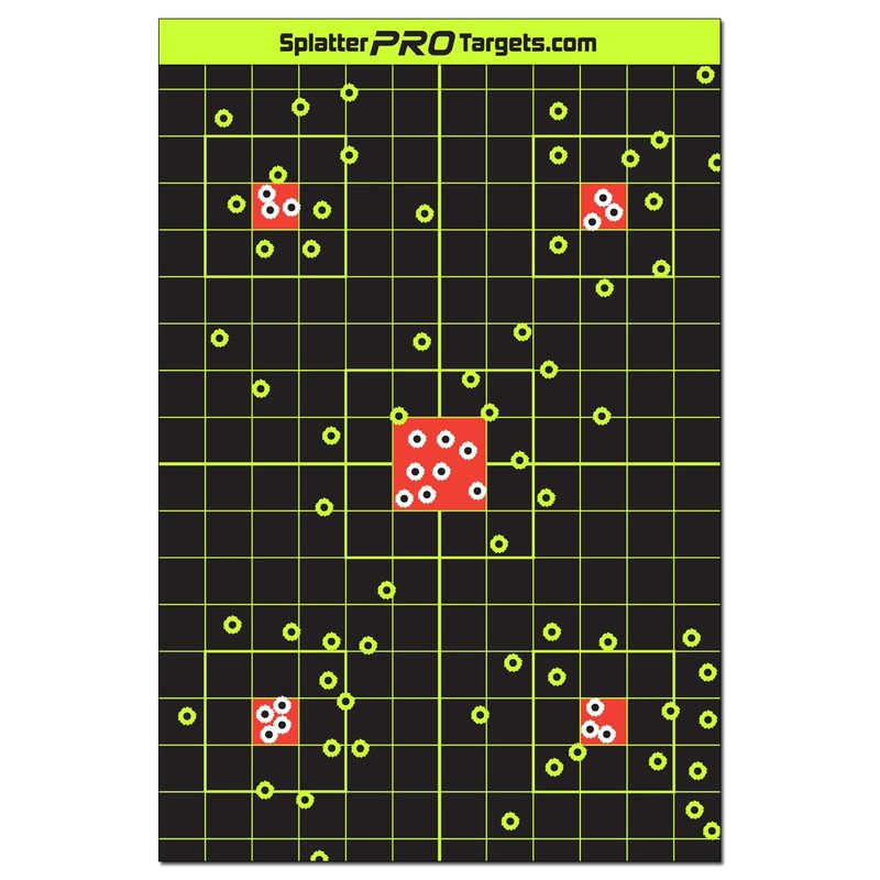 12x18 Splatter Targets. Shots Burst with a Bright Splatter Upon Impact. Instantly See Your Shots. (10)