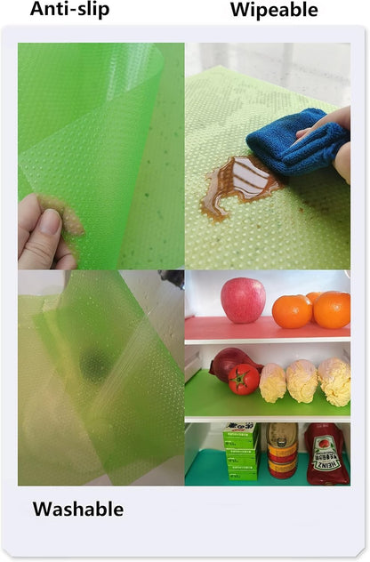 12 Pcs Refrigerator Mats - Cabinet Liner Shelf Liners for Glass Shelves