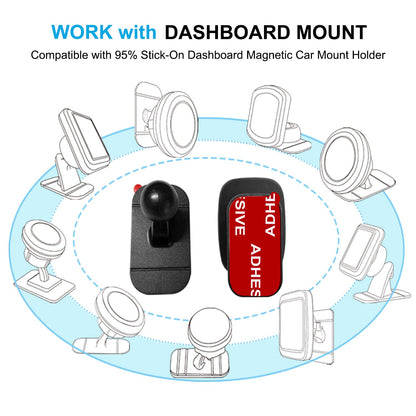 AZXYI Very High Bond Car Adhesive, 9 PCS Dashboard Sticky Adhesive Replacement, Double Sided Sticky Pads Sticker Tapes for Mounting Windshield Dashboard Magnetic Phone Car Mount and Dash Cam