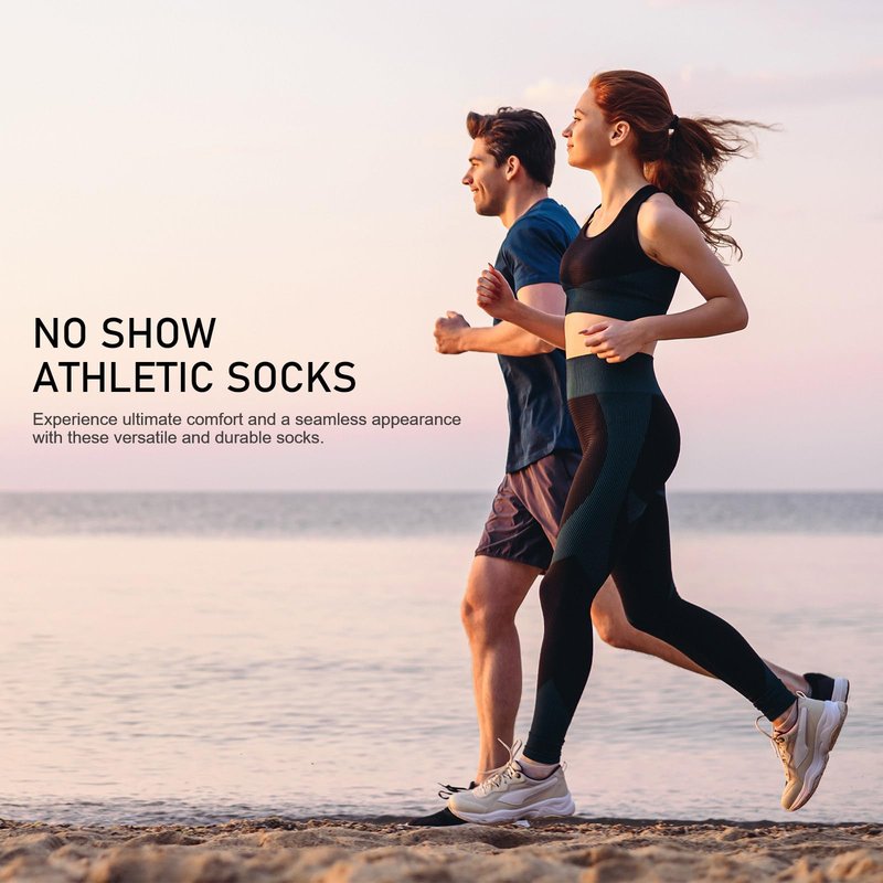 FAYBOX No Show Socks Womens Cushioned Low Cut Invisible Footies for Running Athletic Gym Ankle Socks 6 Pairs