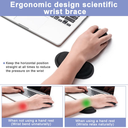 Hoewina Keyboard Wrist Rest,Ergonomic Wrist Rest,Superfine Fabric and Gel Memory Foam Wrist Pad for Computer Keyboard for Easy Typing & Pain Relief, Suitable for Office, Family, Outdoor, Black