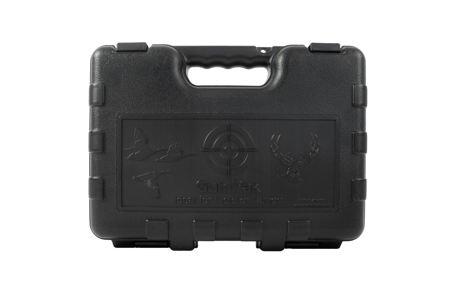 PAK Gun 13-inch Hard Gun Case for Pistols – Weather-Resistant HDPE Shell – Lockable Tabs – Protective Foam – 13.5 x 10 x 3.5 in – Made in USA