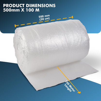 Meown Bubble Wrap 500mmx100m - Premium Quality Bubble Wrap Roll - Packaging Material for Shipping and Storage, Protect Your Goods with Ease