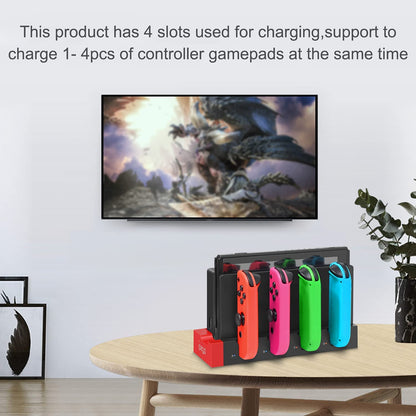 Charging Dock Compatible with Nintendo Switch & OLED Model Joycons, Joycon Controller Charger Dock Station for Charges up to 4pcs Joypad, Charging Stand Station for Nintendo Switch/OLED Model