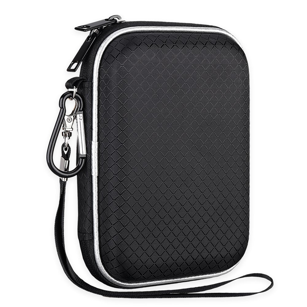 Lacdo External Hard Drive Carrying Case for Western Digital WD My Passport Mac for Ultra/WD Black P10/WD Elements 2.5 inch EVA Portable Storage Cable Case HDD 1TB 2TB 3TB 4TB 5TB Travel Cover, Black
