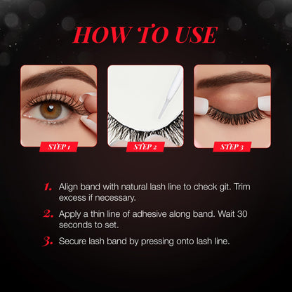 Ardell False Eyelashes Demi Wispies Black, 1 pack (6 pairs per pack)