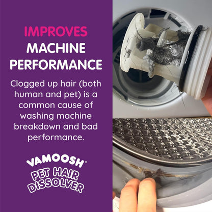 Vamoosh Pet Hair Dissolver - Pet Hair Remover for Washing Machines, Cotton Fresh 18x100g, Eliminates Odours and Dirt, Dissolves Dog, Cat, Horse, Animal Fur, Large Pack up to 18 Washes
