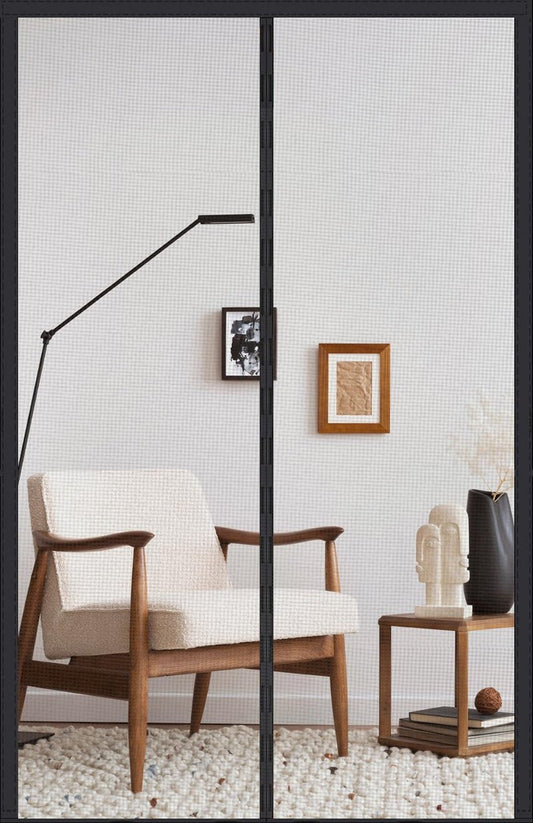 Magnetic Screen Door Fiberglass-Fit 60x80inch Door-Screen Door Itself Size 62x81inch-Screen Door Mesh Keeps Bugs Mosquito Out - Screen Door Magnet for Interior Door Patio Outdoor Gym Crafts Sun House