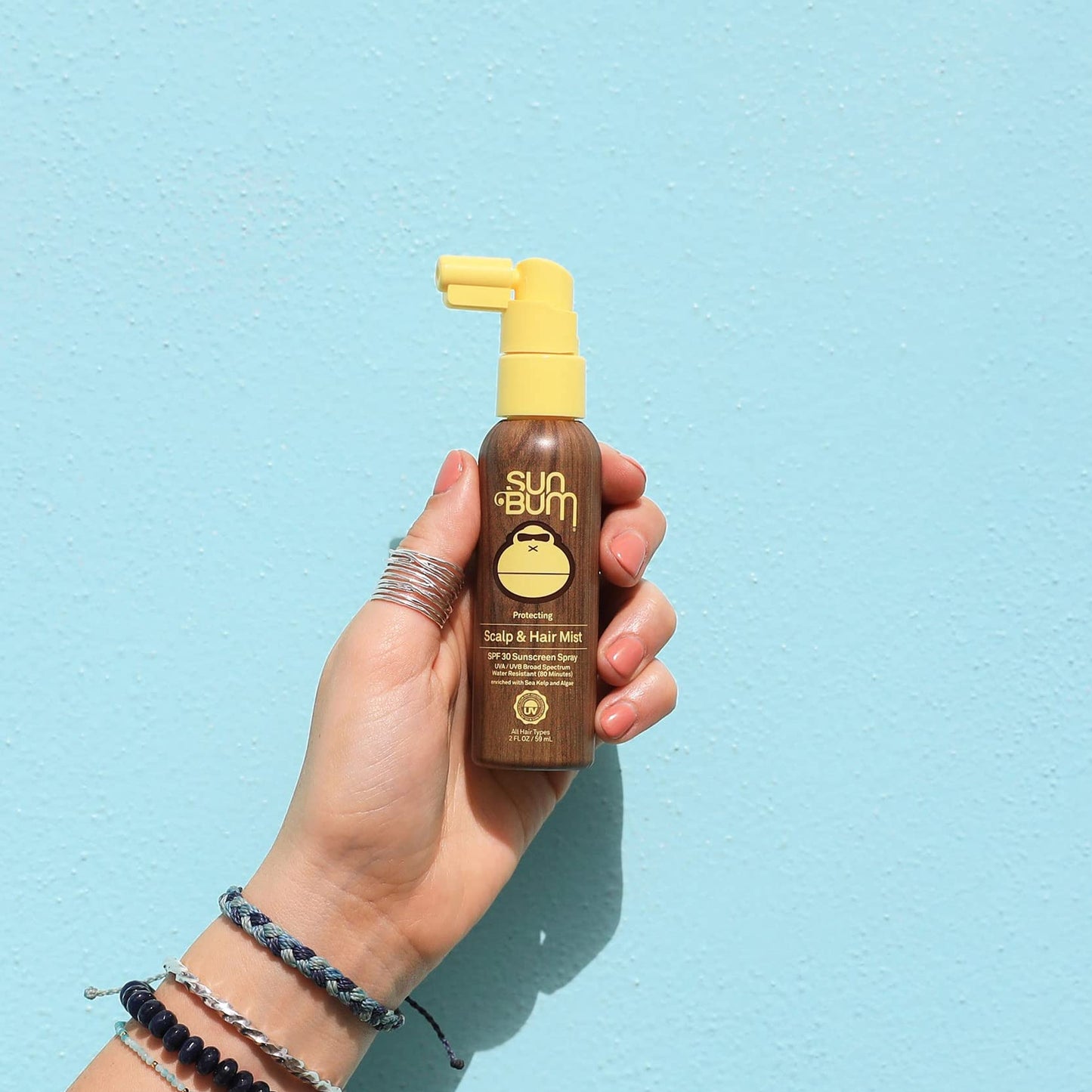 Sun Bum Original SPF 30 Sunscreen Scalp and Hair Mist - Hawaii Act 104 Compliant (Octinoxate & Oxybenzone) - Vegan - Broad Spectrum UVA/UVB Sunscreen Spray with Vitamin E - 2 oz