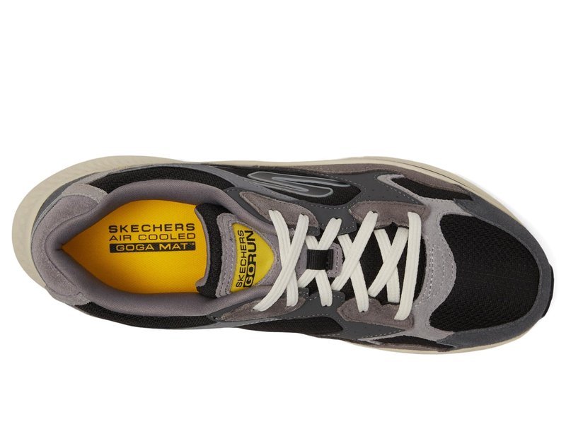 Skechers Performance Mens Go Run Consistent 2.0 - Retro Sneaker, Charcoal/Black,8.5