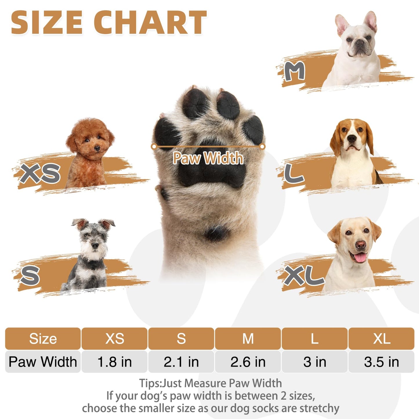 KOOLTAIL Dog Socks Paws Stop Licking,Anti Slip Dog Socks With Grips for Injured Paws Waterproof,Pet Shoes for Hot Pavement & Hardwood Floors,Soft Double Sided Grippy Boots For Small Medium Large Dogs
