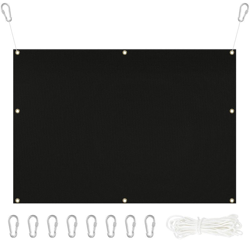 Silipull Archery Backstop Netting Heavy Duty with Rope and Hooks Slingshot Archery Net for Backyard Shooting Accessories(5 ft X 10 ft X 2 Mm, 45 Lbs,Black)