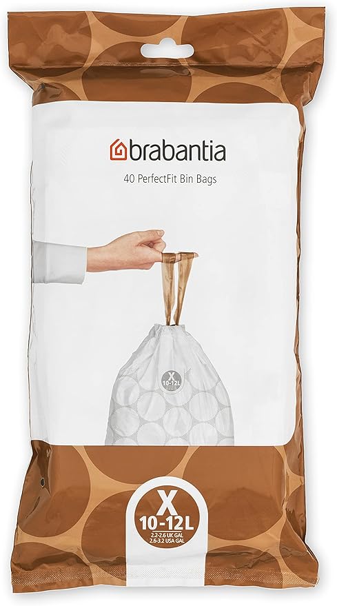 Brabantia PerfectFit Trash Bags Thick Plastic Trash Can Liners
