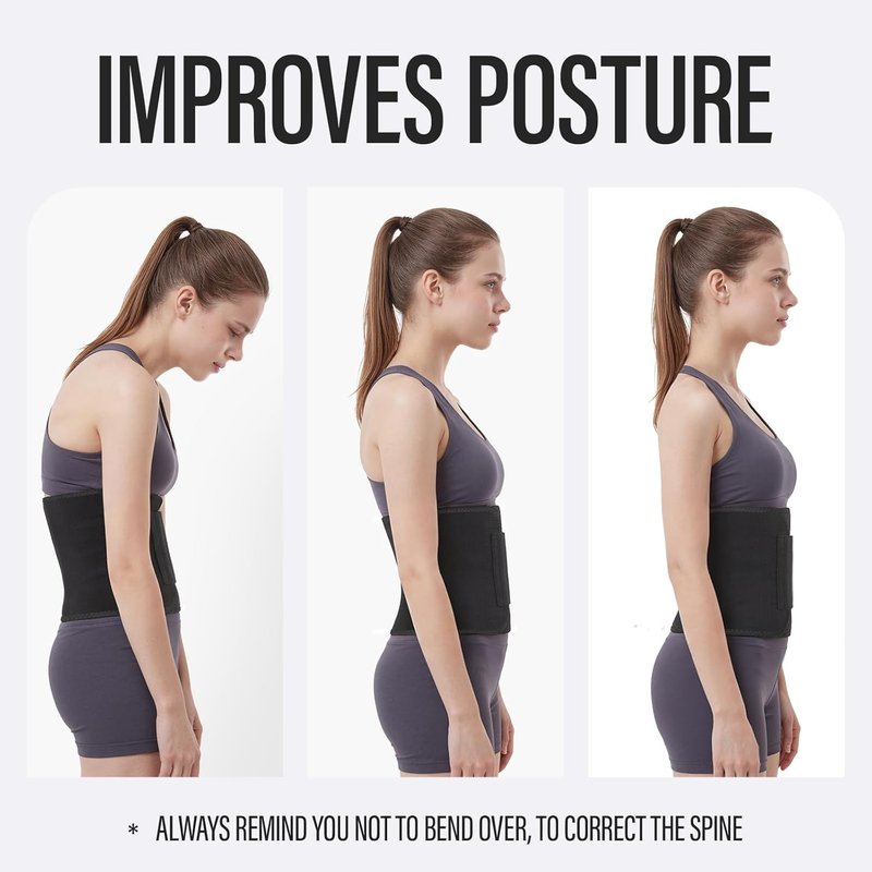 Waist Trainer for Women & Men | Sweat Band for Effective Stomach Weight Loss - Adjustable Trimmer Belt