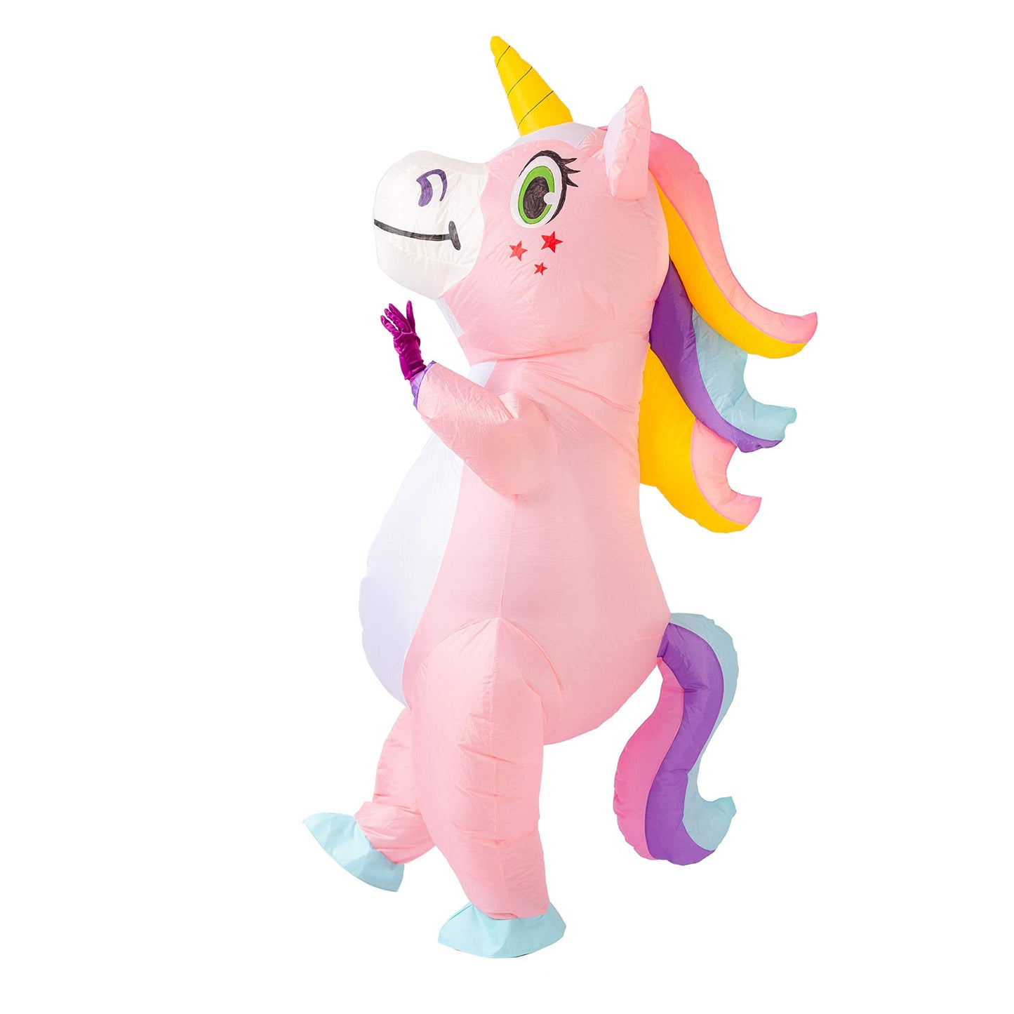 Spooktacular Creations Halloween Inflatable Costume, Full Body Unicorn Blow Up Costume for Adults Dress Up Holiday Themed Cosplay Parties(Pink)