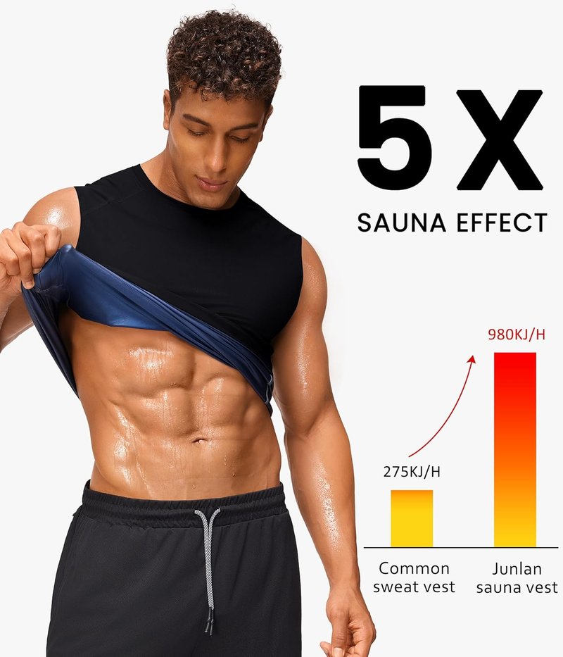 Sauna Suit for Men - Sleeveless Sweat Vest for GYM Workout | Lightweight & Comfortable