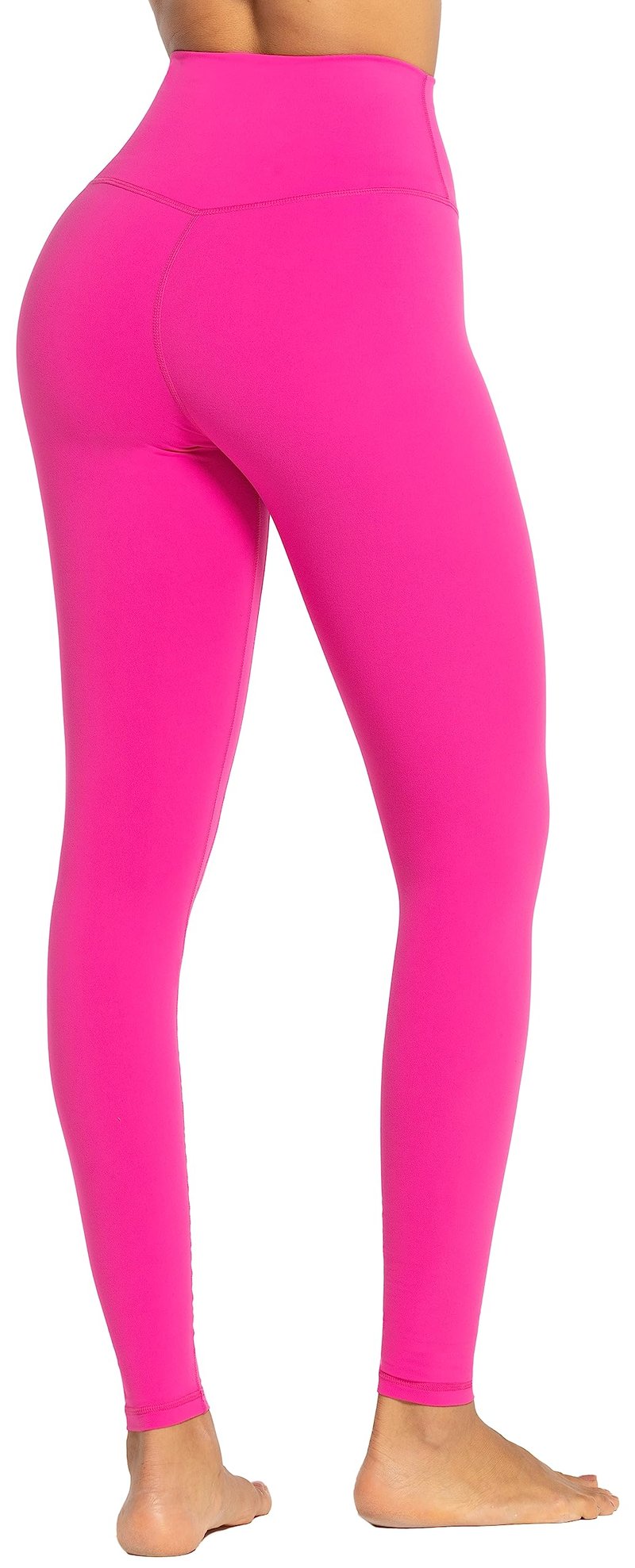 Sunzel Workout Leggings for Women, Squat Proof High Waisted Yoga Pants 4 Way Stretch, Buttery Soft, Hot Pink, Medium