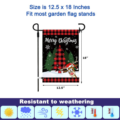 Pating Seasonal Garden Flags Set of 12 Double Sided 12 x 18 Inch, Small Yard Flags for Outside, Christmas Halloween Easter Valentine's Day Outdoor Decor, Holiday Garden Decorations for All Seasons