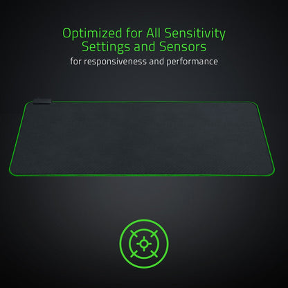 Razer Goliathus Extended Chroma Gaming Mousepad: Customizable Chroma RGB Lighting - Soft, Cloth Material - Balanced Control & Speed - Non-Slip Rubber Base - Classic Black