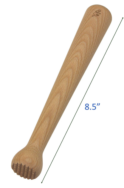 efo Wooden Muddler for Cocktails – Durable Wood Ice Crusher – Stylish Wooden Mojito Muddler Bar Tool – Handy Cocktail Muddler- Perfect Masher Kitchen Tool for Garlic Avocado Herbs and Fruits