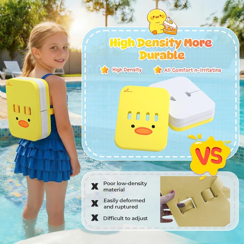 Sportneer Back Board for Kids - Adjustable Swimming Training Belt & Thick Foam Swim Trainer for Beginners