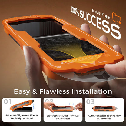 NeverBreak 9H+ Hardness for iPhone 17 Pro Max Screen Protector 12FT Military Grade Protection (Scratch, Shatter, Drop Resistance) Tempered Glass Full Edge Coverage 6.9", 2 Pack with De-Bubble Card