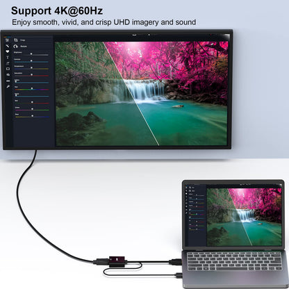 BENFEI HDMI to DisplayPort Adapter, HDMI Source Device Laptop/PC/Game host to DisplayPort Monitor/TV Adapter 4K 60Hz Compatible with Laptop, XBox 360 One, PS4 PS3 and more