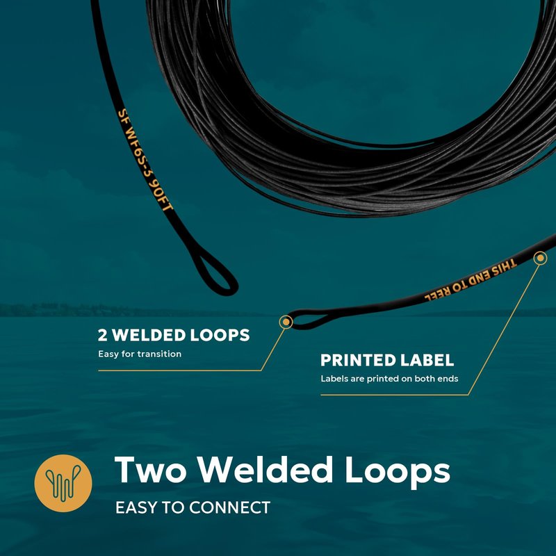 SF Full Sinking Fly Fishing Line Weight Forward Taper Fly Line for Freshwater WF4S 90FT IPS3