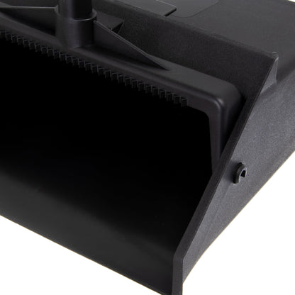 Carlisle FoodService Products Duo-Pan Upright Dust Pan with Serrated Yoke for Home, Restaurants, Kitchen, Lobby, And Office, Plastic, 30 Inches, Black