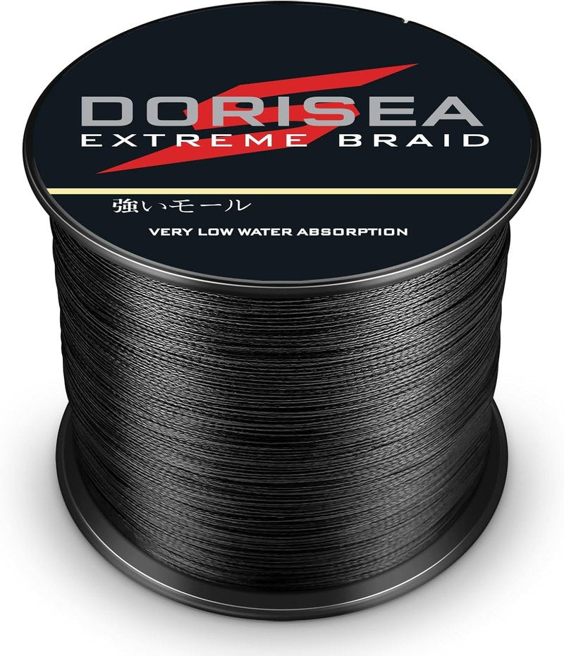 Extreme Braid 100% PE Black Braided Fishing Line - Zero Stretch, 109 Yards to 2187 Yards, 6-550 lb Test