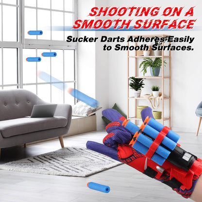 JONEG Web Shooters Toy for Kids 2 Pack, Toy for 3 4 5 6 7 8 Year Old Boy, Web Slinger with Spider Glove Launcher, Toys for Boys 4-6 6-8, Birthday Gifts