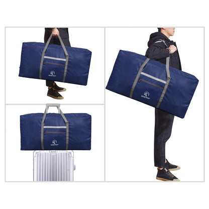 REDCAMP Foldable Extra Large Duffle Bag 100L/31 Inch, Lightweight Travel Duffel Bag with Adjustable Strap for Men Women,Dark Blue, dark blue,100L