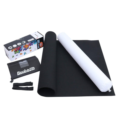 Becko US Puzzle Roll Jigsaw Storage Felt Mat, Jigroll Up To 1,500 Pieces, Material for Jigsaw Puzzle Player, Exquisite Present Box With Drawstring Storage Bag